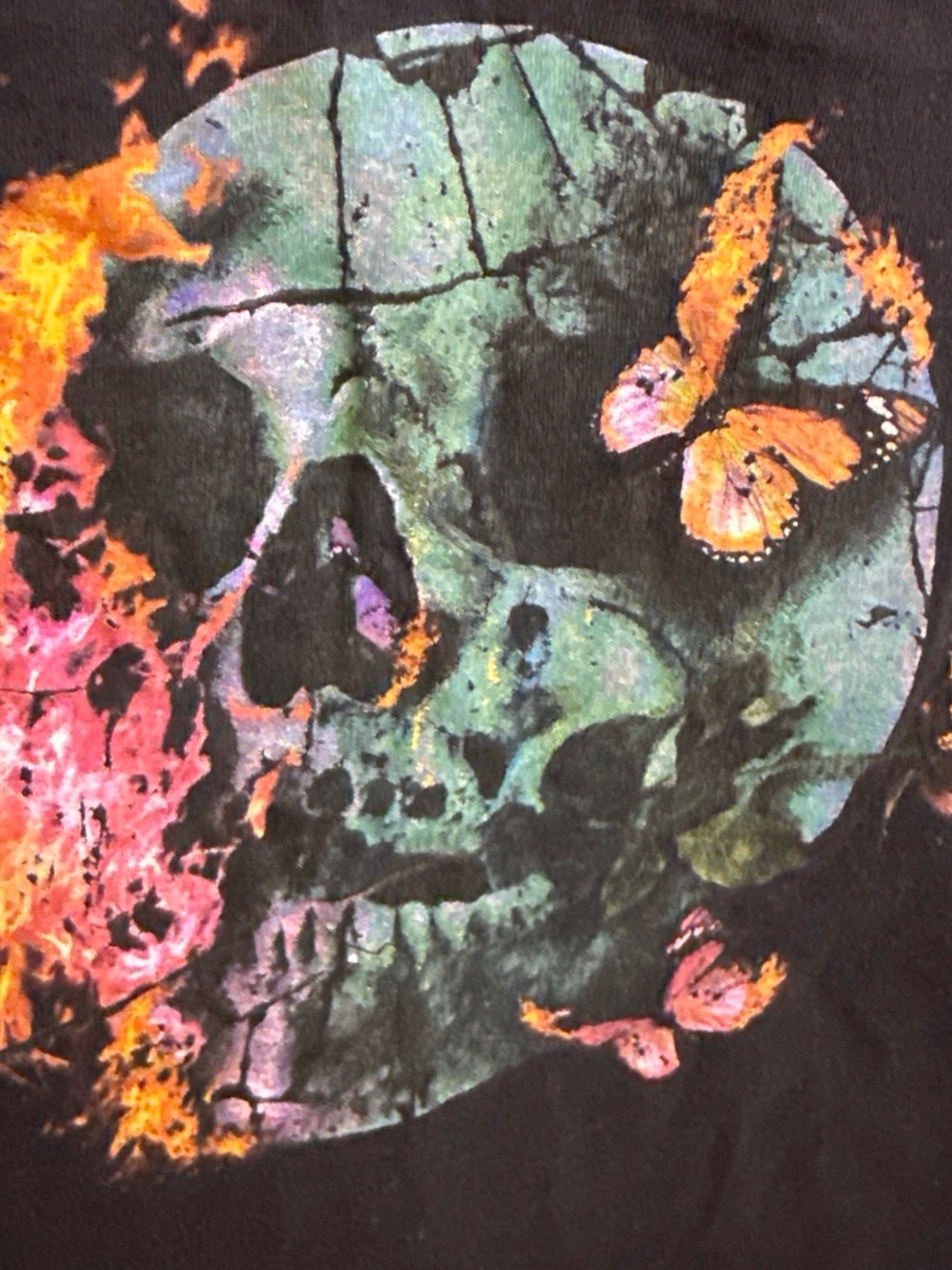 Civil Regime Black 'Ashes to Ashes' Graphic Tee - Pink Accents - Picture 3 of 5